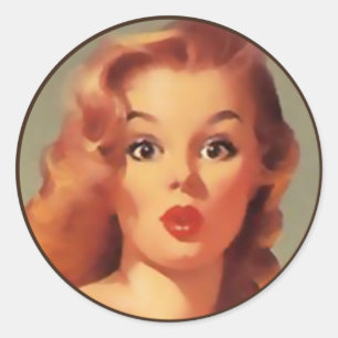 The Kitsch BItsch : Button-Up Portraits Runder Aufkleber