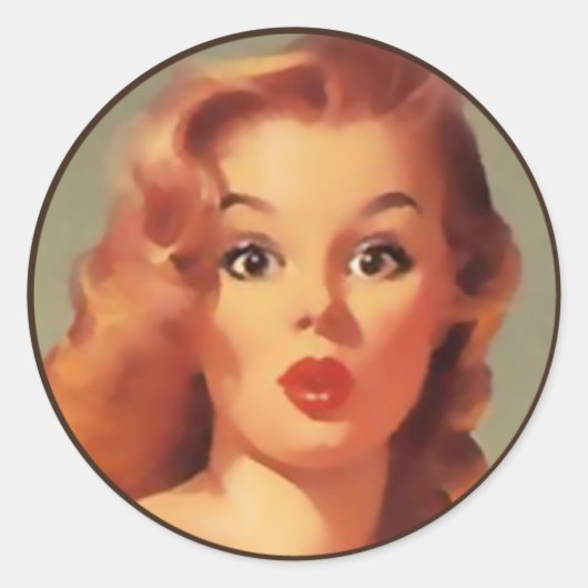 The Kitsch BItsch : Button-Up Portraits Runder Aufkleber (Vorderseite)