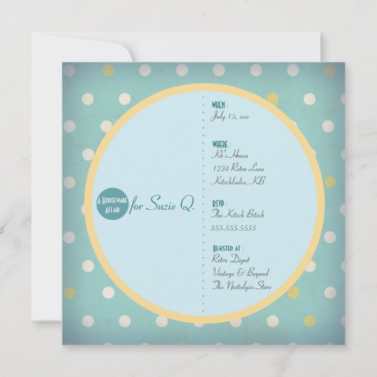 The Kitsch Bitsch: Eine Bridal Showe über eine Hau Einladung (Rückseite)