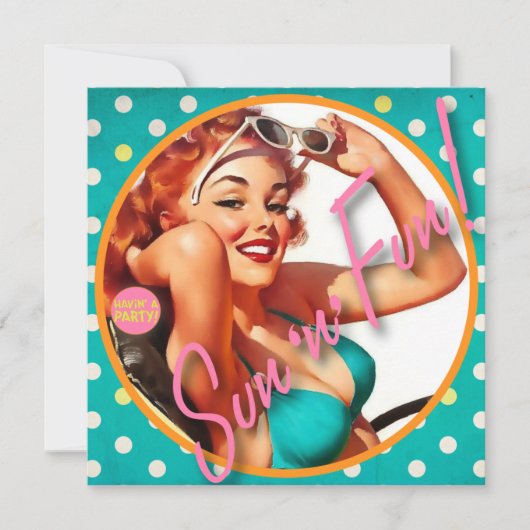 The Kitsch Bitsch : Sonne und Spaß Einladung (Vorderseite)