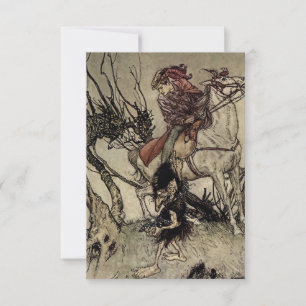 "The Knight and Gnome" von Arthur Rackham Dankeskarte