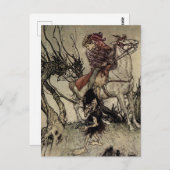 "The Knight and Gnome" von Arthur Rackham Postkarte (Vorne/Hinten)