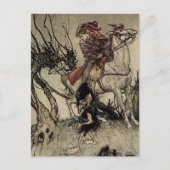 "The Knight and Gnome" von Arthur Rackham Postkarte (Vorderseite)