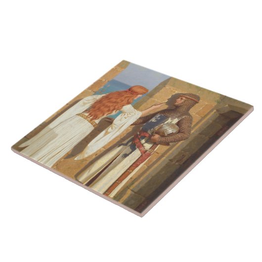 The Knight's Shadow (von Edmund Blair Leighton) Fliese (Seite)