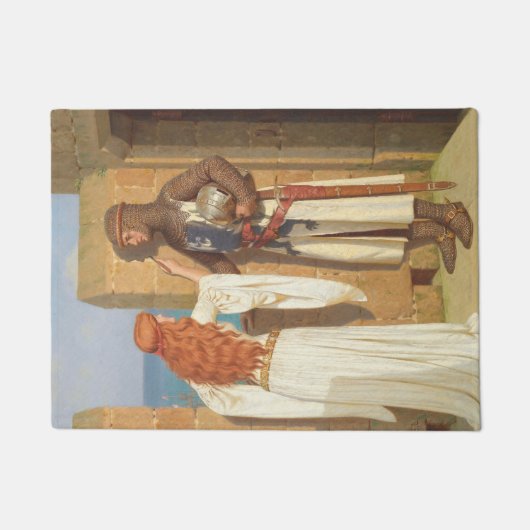 The Knight's Shadow (von Edmund Blair Leighton) Fußmatte (Vorderseite)