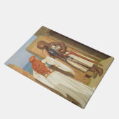 The Knight's Shadow (von Edmund Blair Leighton) Fußmatte (Schrägansicht)