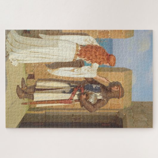 The Knight's Shadow (von Edmund Blair Leighton) Puzzle (Horizontal)