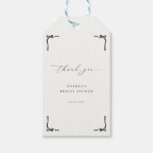 The Knot Black Bow Brautparty Vielen Dank Geschenkanhänger (Vorderseite)