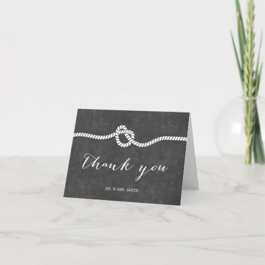 The Knot Chalkboard Wedding Danke (Vorderseite)