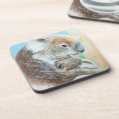 "The Koala cuddle", feine Art set of 6 Coasters Untersetzer (Linke Seite)