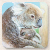 "The Koala cuddle", feine Art set of 6 Coasters Untersetzer (Vorderseite)