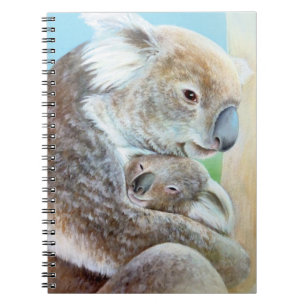 "The Koala cuddle"-Portrait mit einem schönen Kuns Notizblock