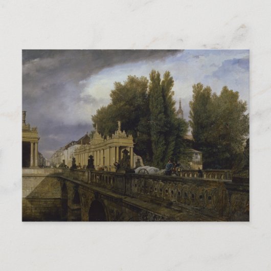 The Konigsbrucke on Konigsstrasse, Berlin, 1835 Postkarte (Vorderseite)