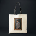 The Kramer Portrait Tragetasche<br><div class="desc">This iconic image, famously known as "The Kramer, " captures the essence of everyone’s favorite "hipster doofus" from the legendary sitcom Seinfeld. Featuring Cosmo Kramer in his signature vintage style, this portrait is more than just a piece of TV history—it's a statement of eccentric elegance and "Kramerica" pride. Whether you're...</div>