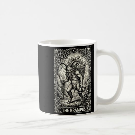 The Krampus Tarot Card Goth Witchy Black Pajamas C Kaffeetasse (Rechts)