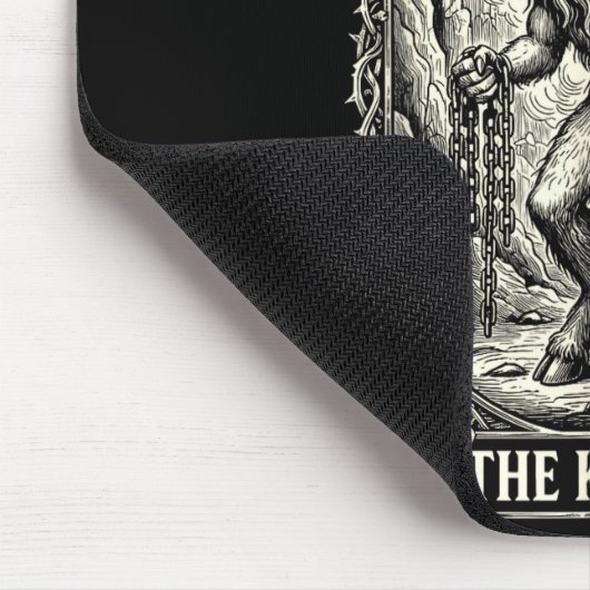 The Krampus Tarot Card Goth Witchy Black Pajamas C Mousepad (Ecke)