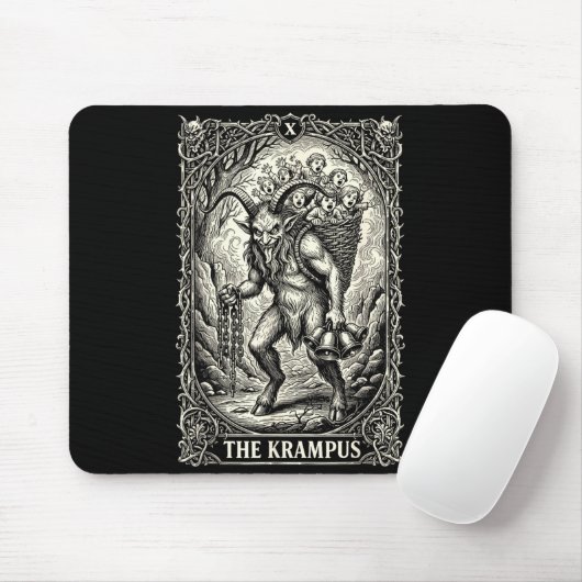 The Krampus Tarot Card Goth Witchy Black Pajamas C Mousepad (Mit Mouse)