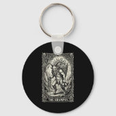 The Krampus Tarot Card Goth Witchy Black Pajamas C Schlüsselanhänger (Vorderseite)