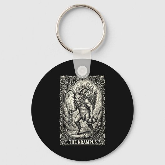 The Krampus Tarot Card Goth Witchy Black Pajamas C Schlüsselanhänger (Vorderseite)