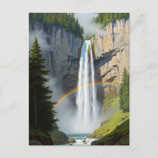  The Krimml Falls Austria Tallest Waterfall  Postkarte (Vorderseite)