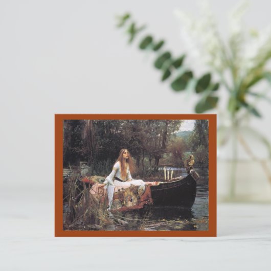 The Lady of Shallot Postcard Postkarte (Stehend Vorderseite)