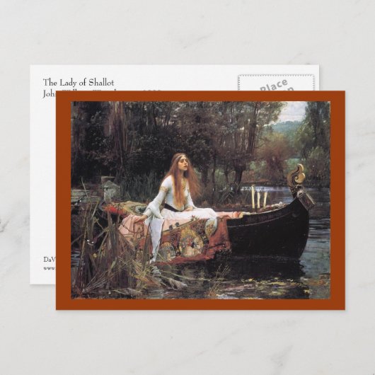 The Lady of Shallot Postcard Postkarte (Vorne/Hinten)