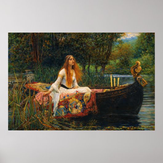 The Lady of Shalott by John William Waterhouse Poster (Vorne)