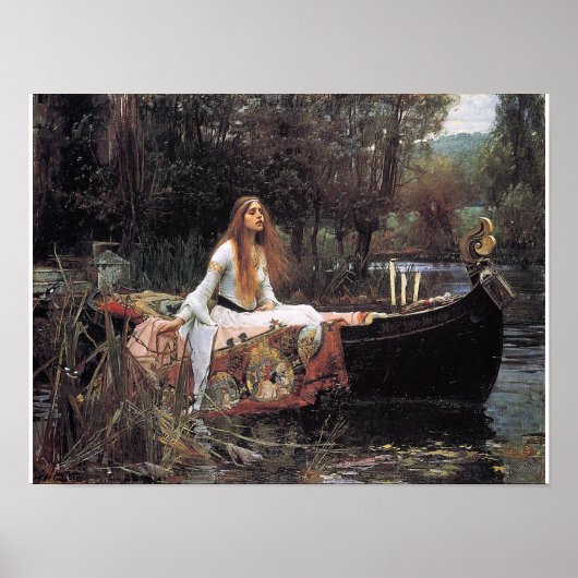 The Lady of Shalott Poster von John W. Waterhouse (Vorne)