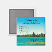 The Lake House Magnet Vacacation Rental Wifi Passw (Vorderseite/Rückseite)