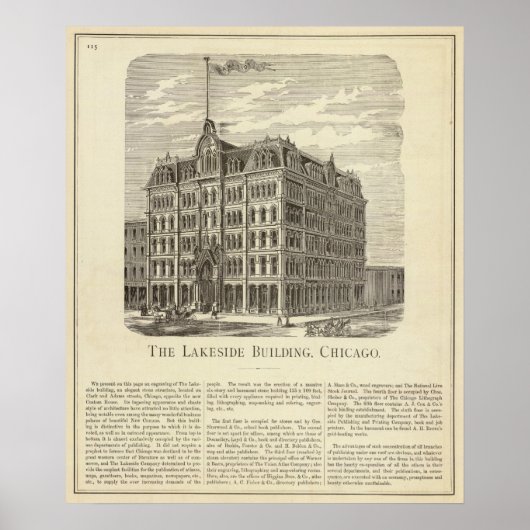 The Lakeside Building, Chicago Poster (Vorne)