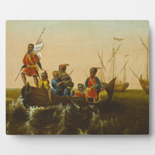 The Landing of Columbus, c.1837 (oil on canvas) Fotoplatte