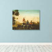 The Landing of Columbus, c.1837 (Öl auf Leinwand) Leinwanddruck (Insitu (Holzboden))