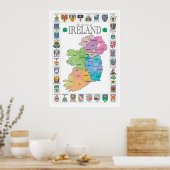 The Landkreises of Ireland Poster (Küche)