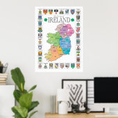 The Landkreises of Ireland Poster (Heimbüro)