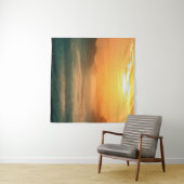 The landscape photo,  beautiful sea fog in morning wandteppich (Beispiel (Horizontal))