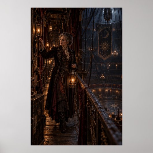 The Lantern Keeper | Gothic Circus Fine Art Poster (Vorne)