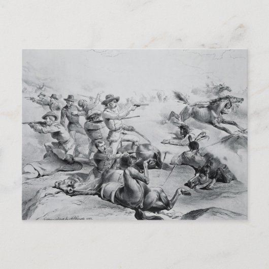 The Last Battle of General Custer Postkarte (Vorderseite)