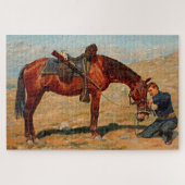 "The Last Drop" Western Art von Charles Schreyvoge Puzzle (Horizontal)