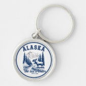 The Last Frontier Alaska Wildlife Scene Schlüsselanhänger (Vorne)