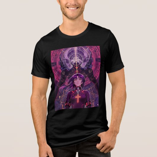 The Last of Us Anime Bella+Canvas Tri-Blend Shirt (Vorderseite)