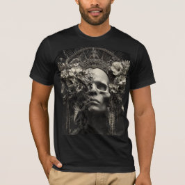 The Last Saint of Bloom and Bone – Gothic Fine Art T-Shirt
