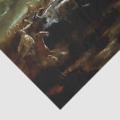 "The Last Stand" Western Art von Charles M Russell Seidenpapier (Ausschnitt)