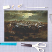 "The Last Stand" Western Art von Charles M Russell Seidenpapier (Handwerk)