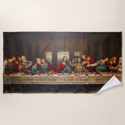 The Last Supper by Leonardo da Vinci Strandtuch (Vorderseite)