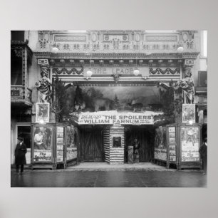 The Leader Theater, 1921. Vintage-Foto Poster