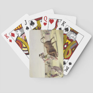 The Leap or Salta Tras Cuernos, 1865 (colour litho Spielkarten