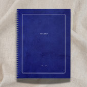 The Legacy | Indigo Leather & Silver Scholar Notizblock