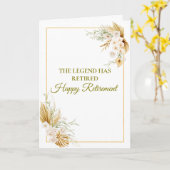 The Legend Has Retired Elegant Retirement Karte (Gelbe Blume)