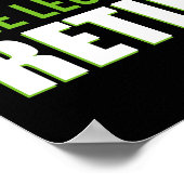 The Legend Has Retired Poster (Ecke)