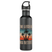 The legend has retired, Retiree Edelstahlflasche (Vorderseite)